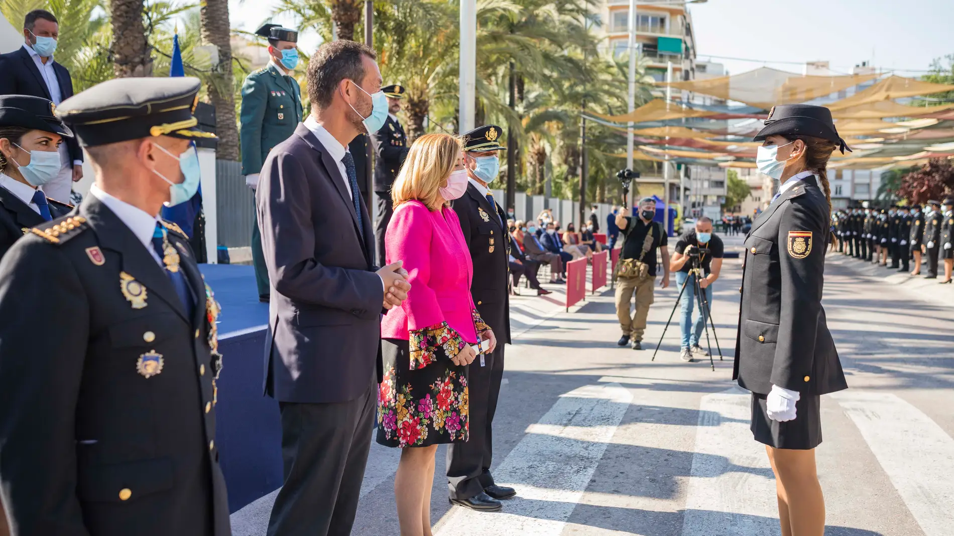 La delegada del gobierno en Alicante en el acto de toma de posesión de nuevos agentes del CNP