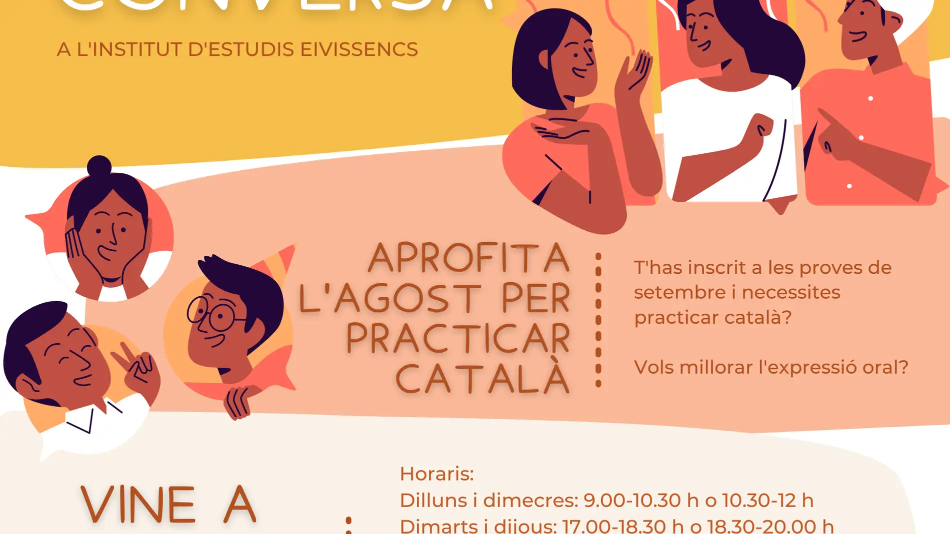 El Institut d'Estudis Eivissencs organiza en agosto sus talleres de conversación en catalán para adultos