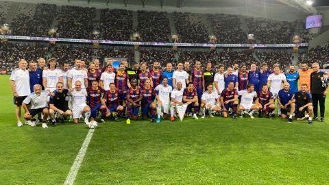 Real Madrid y Barcelona en el partido de veteranos en Tel Aviv