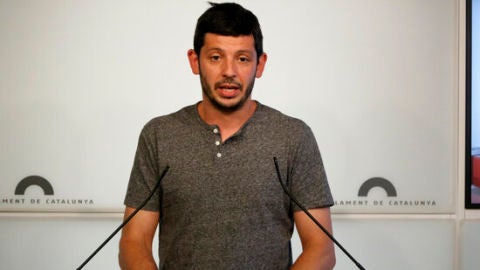 Xavier Pellicer, en una compareixen&ccedil;a al Parlament.