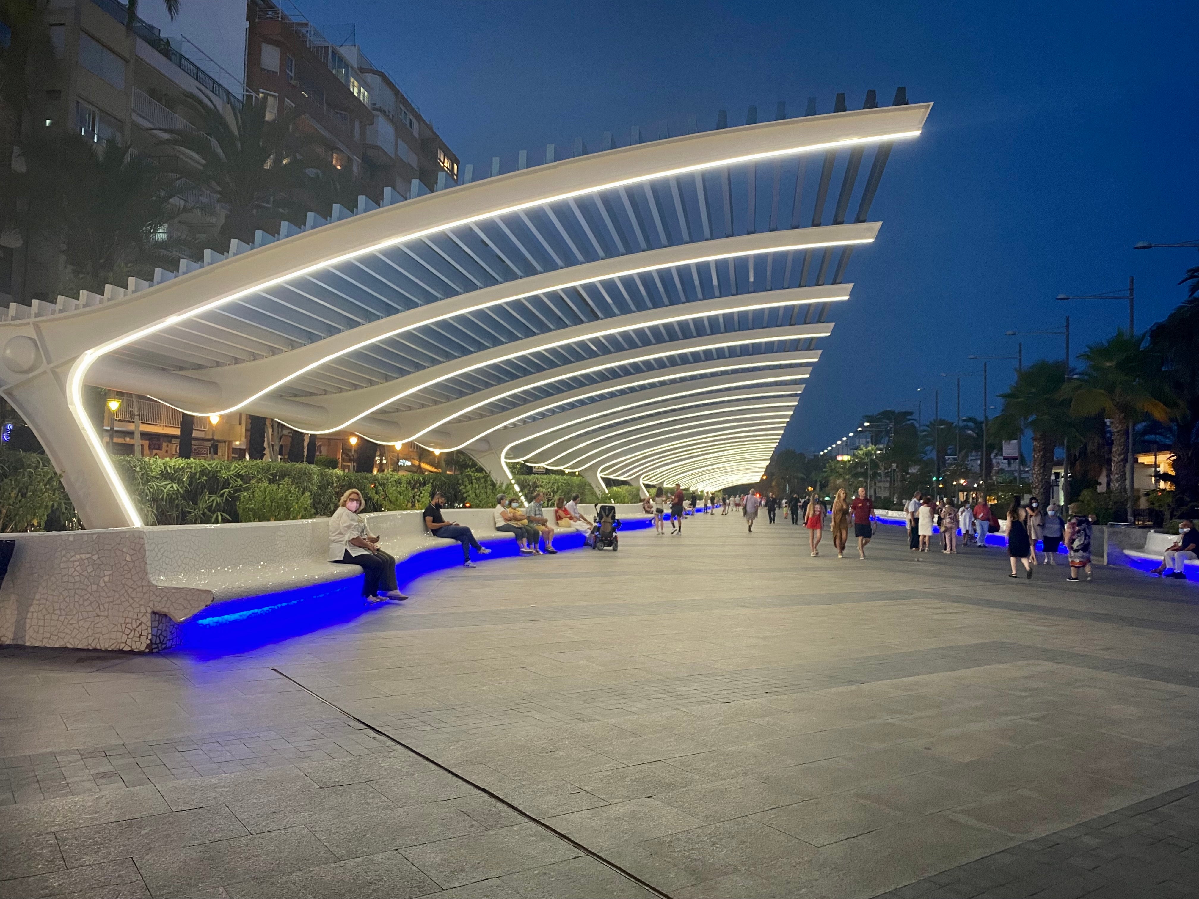 La pérgola del paseo vistalegre ya cuenta con nueva iluminación led La pérgola del paseo vistalegre ya cuenta con nueva iluminación led