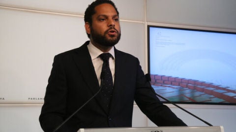 Ignacio Garriga, en una compareixen&ccedil;a al Parlament.