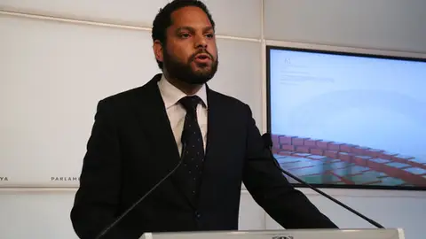Ignacio Garriga, en una compareixença al Parlament. Ignacio Garriga, en una compareixença al Parlament.