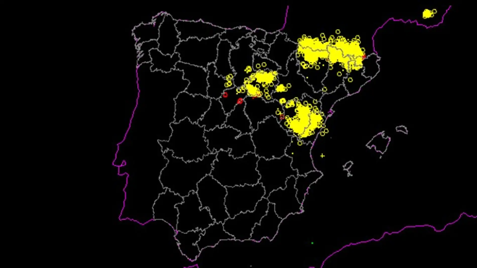 Castellón registra numerosos conatos de incendio por la caída de rayos