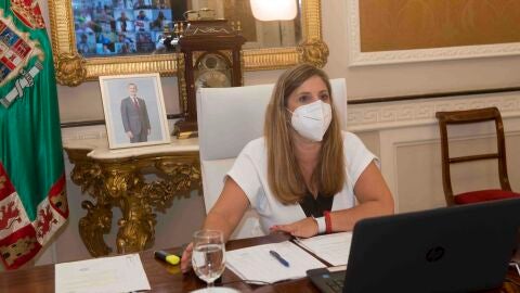 La presidenta, Irene García, preside el pleno La presidenta, Irene García, preside el pleno