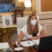 La presidenta, Irene García, preside el pleno La presidenta, Irene García, preside el pleno