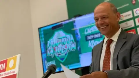 Joaquín Buitrago, presidente del Elche, en la presentación de la campaña de abonos 2021/22. ELCHE CF