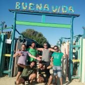 El grupo Cadipsonians, en uno de sus bolos