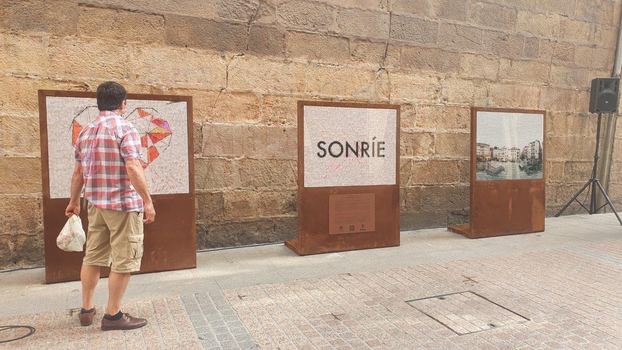 Sonrisas en Bilbao como símbolo de lucha ante la pandemia Sonrisas en Bilbao como símbolo de lucha ante la pandemia