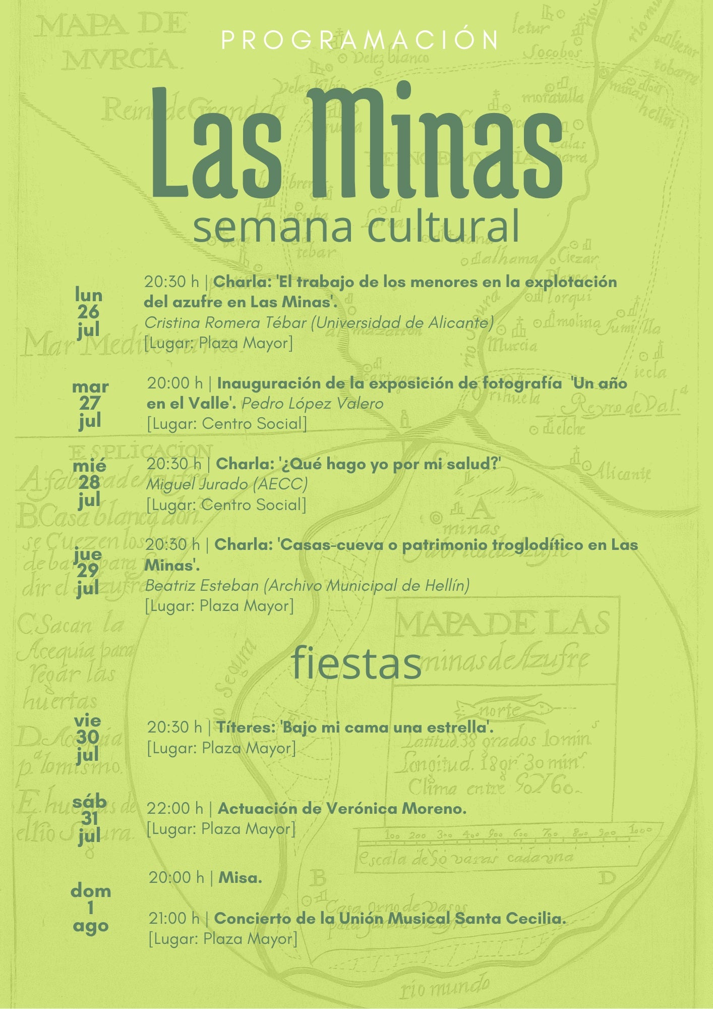 Comienza la Semana Cultural de Las Minas rememorando su pasado y su valor histórico Comienza la Semana Cultural de Las Minas rememorando su pasado y su valor histórico
