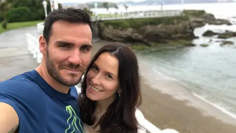 Saúl Craviotto y su mujer, Celia Saúl Craviotto y su mujer, Celia