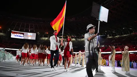 Saúl Craviotto y Mireia Belmonte, abanderados españoles en la ceremonia de apertura de Tokio 2020 Saúl Craviotto y Mireia Belmonte, abanderados españoles en la ceremonia de apertura de Tokio 2020