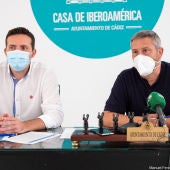 Instantes de la rueda de prensa en la Casa de Iberoamérica en Cádiz