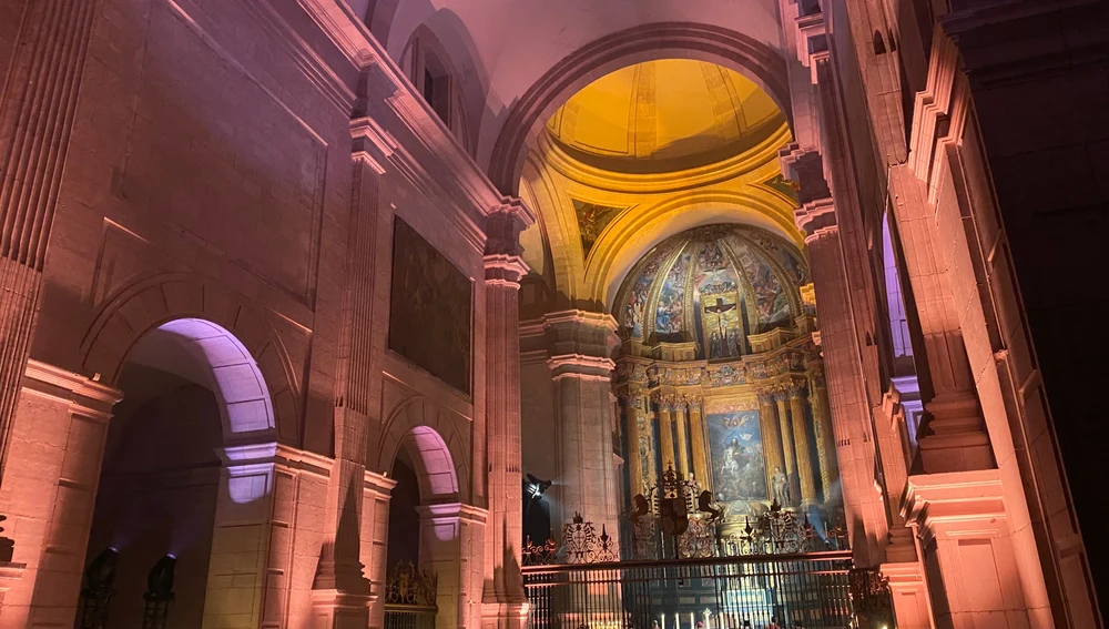 Monasterio de Uclés, durante el espectáculo de luz y sonido