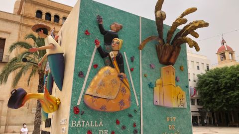El 'Mirador de la fiesta' en la Plaza de Baix