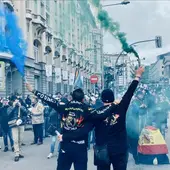 Una de las manifestaciones de JUCIL y JUSAPOL reclamando equiparación salarial entre fuerzas de seguridad del estado Una de las manifestaciones de JUCIL y JUSAPOL reclamando equiparación salarial entre fuerzas de seguridad del estado