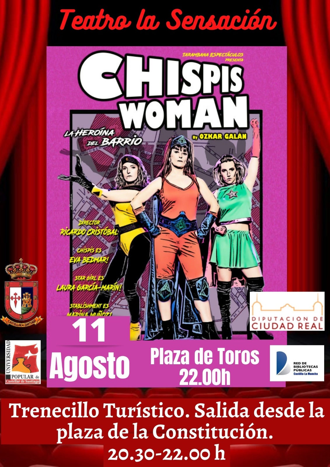 La obra de teatro con superpoderes que ocupará esta noche la plaza de toros de Castellar de Santiago La obra de teatro con superpoderes que ocupará esta noche la plaza de toros de Castellar de Santiago