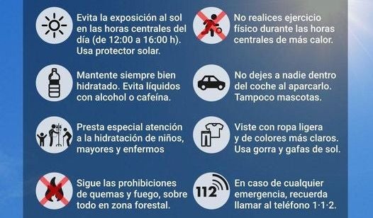 Protección Civil y Emergencias solicita extremar la precaución por la ola de calor que se prolongará hasta el lunes Protección Civil y Emergencias solicita extremar la precaución por la ola de calor que se prolongará hasta el lunes
