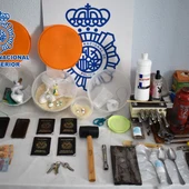 Objetos incautados por la Policía Nacional Objetos incautados por la Policía Nacional