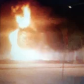 Imagen del incendio captada de un video que se puede ver en las redes sociales Imagen del incendio captada de un video que se puede ver en las redes sociales
