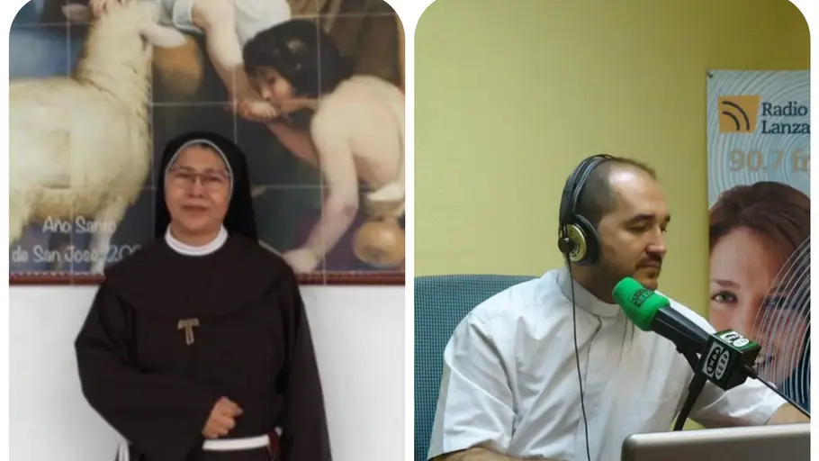 Madre Verónica de Jesús, responsable del monasterio de las clarisas de La Valla d´Uixó. Y José Benito Gallego (Jotabé), sacerdote operario diocesano. .
