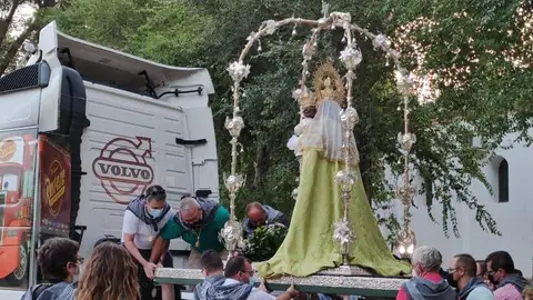 Traslado Virgen de las Viñas en "Año COVID" Traslado Virgen de las Viñas en "Año COVID"