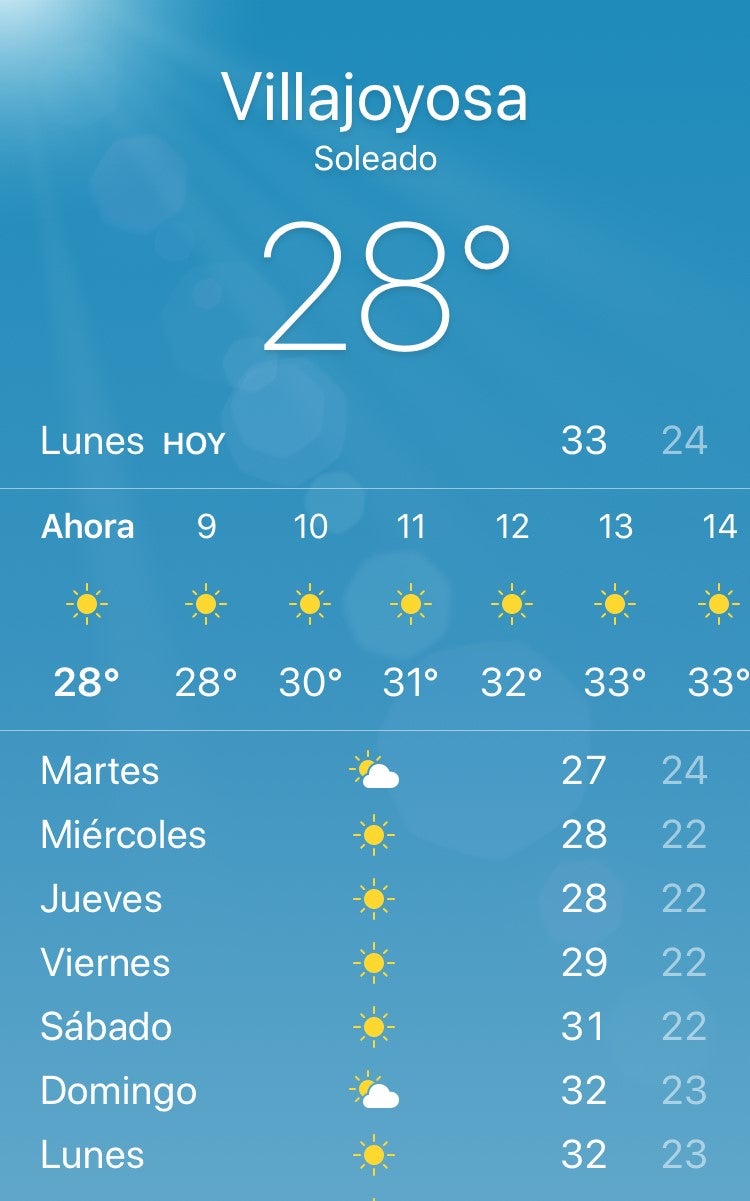 Sigue la ola de calor con temperaturas en descenso pero noches muy cálidas en la Marina Baixa Sigue la ola de calor con temperaturas en descenso pero noches muy cálidas en la Marina Baixa