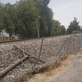 Situación de las vallas de protección de la vía