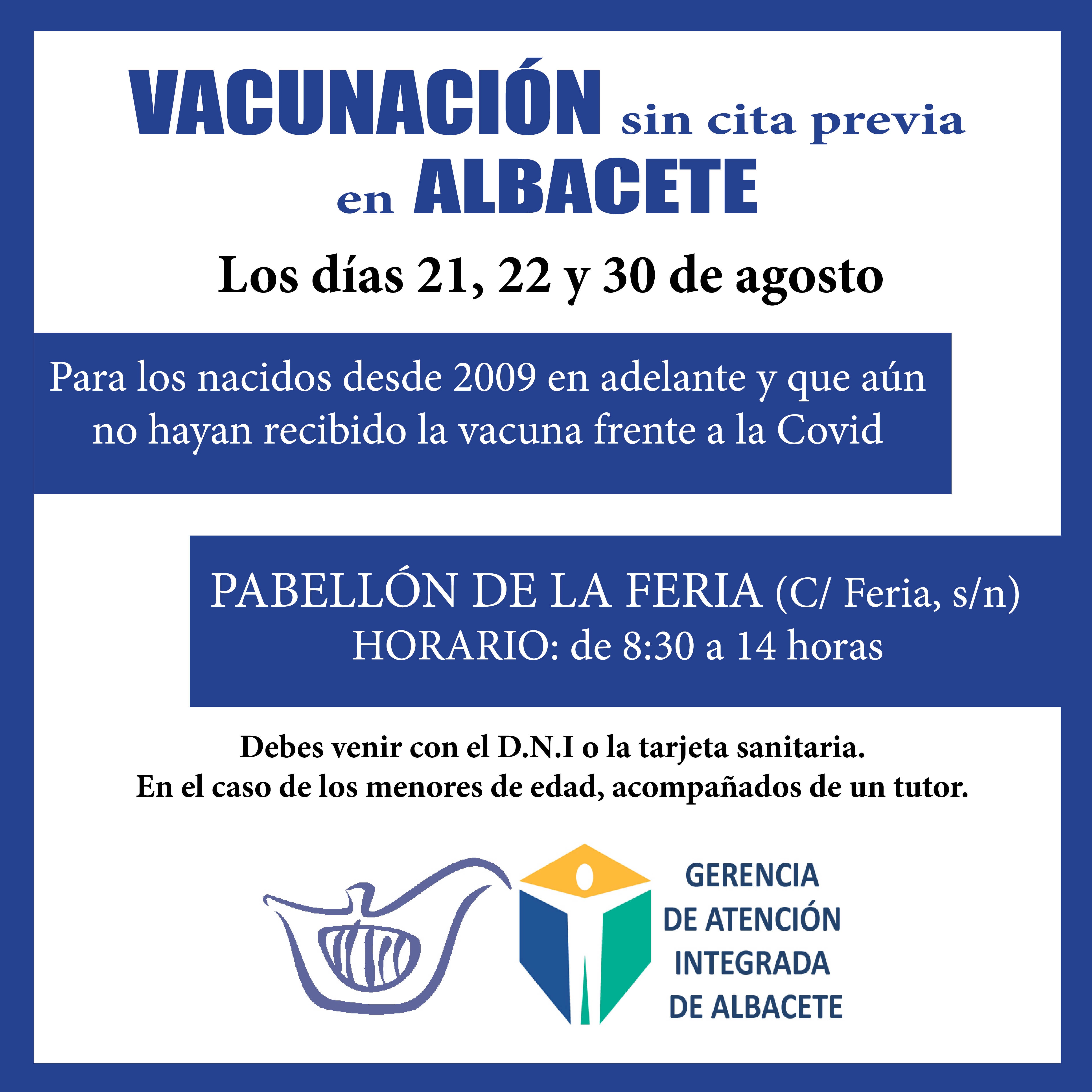 Vacunación sin cita previa en el Pabellón de la Feria Vacunación sin cita previa en el Pabellón de la Feria