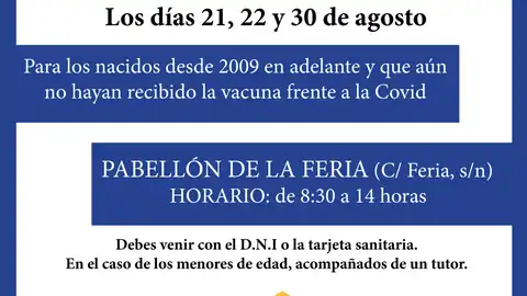 Vacunación sin cita previa en el Pabellón de la Feria Vacunación sin cita previa en el Pabellón de la Feria