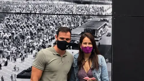 Saúl Craviotto y su familia en la FIDMA Saúl Craviotto y su familia en la FIDMA