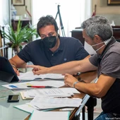 José María González y Carlos Paradas, reunidos en Alcaldía José María González y Carlos Paradas, reunidos en Alcaldía
