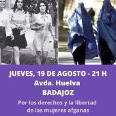 La Plataforma 8M de Badajoz convoca una concentración a favor de las mujeres afganas