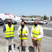 Instantes de la rueda de prensa hoy en Vejer Instantes de la rueda de prensa hoy en Vejer