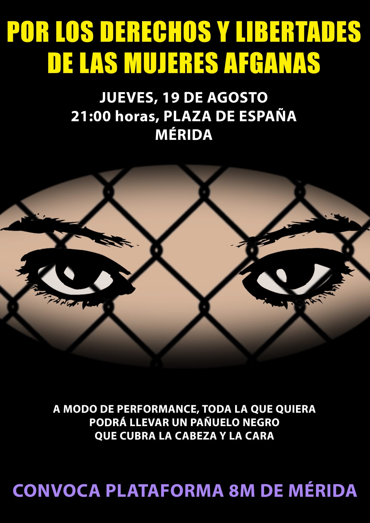Concentración en Mérida por los derechos y las libertades de las mujeres afganas Concentración en Mérida por los derechos y las libertades de las mujeres afganas