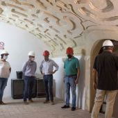 Visita a las obras del auditorio de Sanlúcar esta mañana