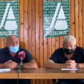 Florencio Rodríguez y Pedro Alcolea durante la rueda de prensa Florencio Rodríguez y Pedro Alcolea durante la rueda de prensa