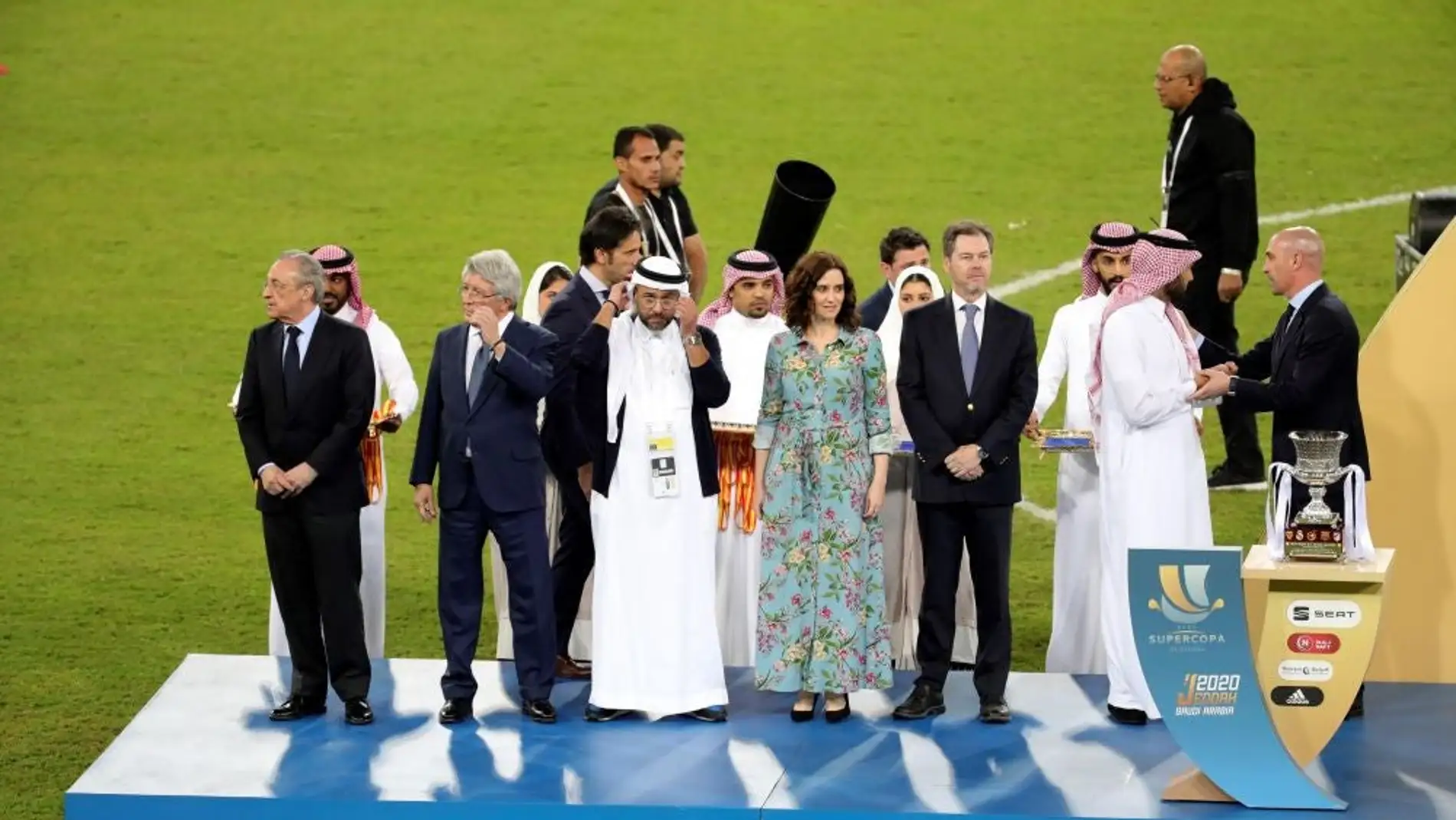 Díaz Ayuso en la final de la Supercopa en Yeda, Arabia Saudí