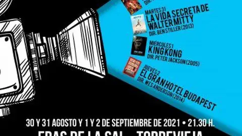 Las Eras de la Sal acogerán la proyección de cuatro películas los días 30 y 31 de agosto y 1 y 2 de septiembre eras de cine
