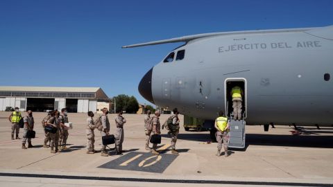 Salida de uno de los aviones hacia Afganistán