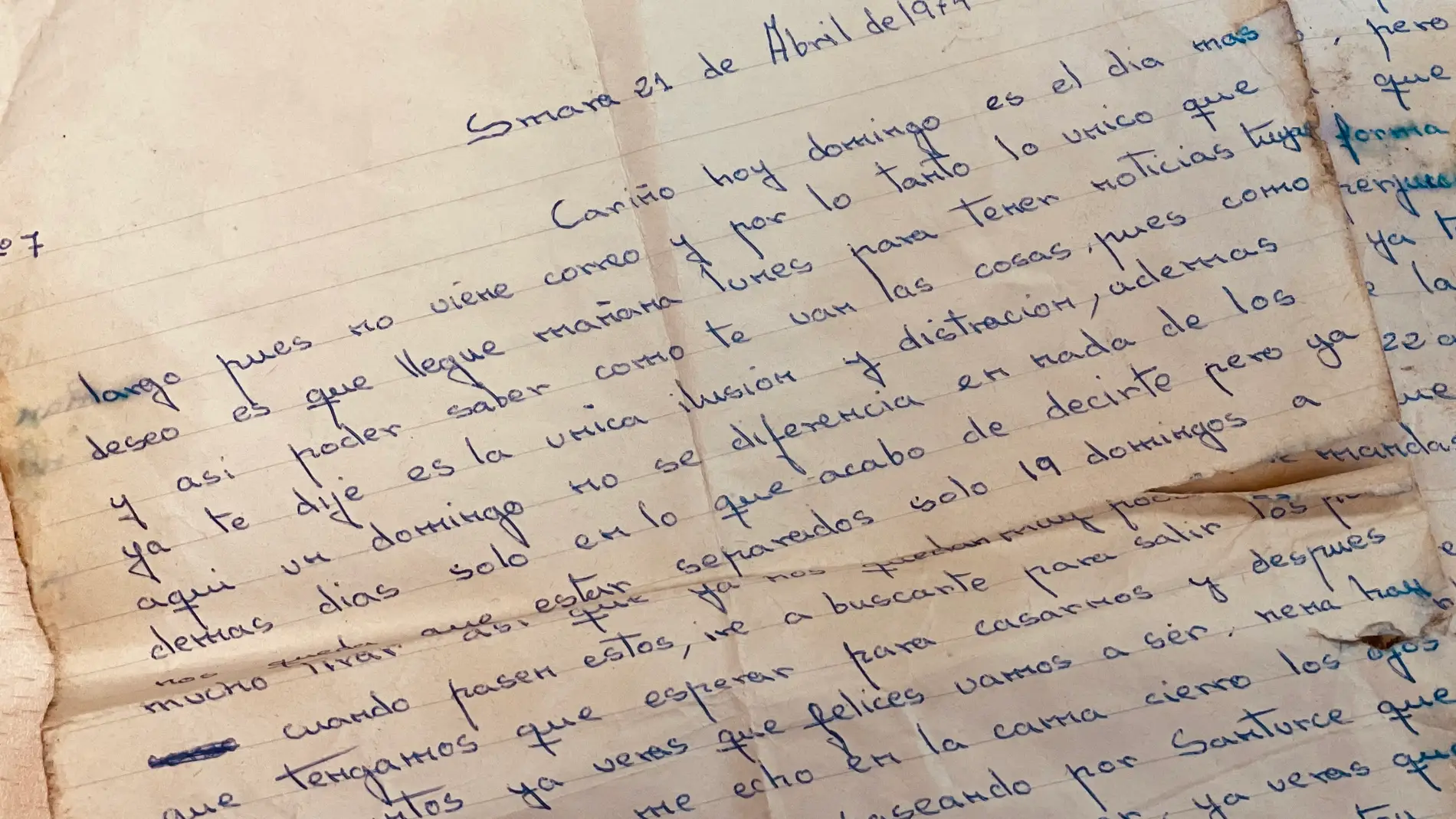 Una operaria de la planta de tratamiento de la Costa del Sol encuentra una carta de un soldado a su novia de hace 50 años