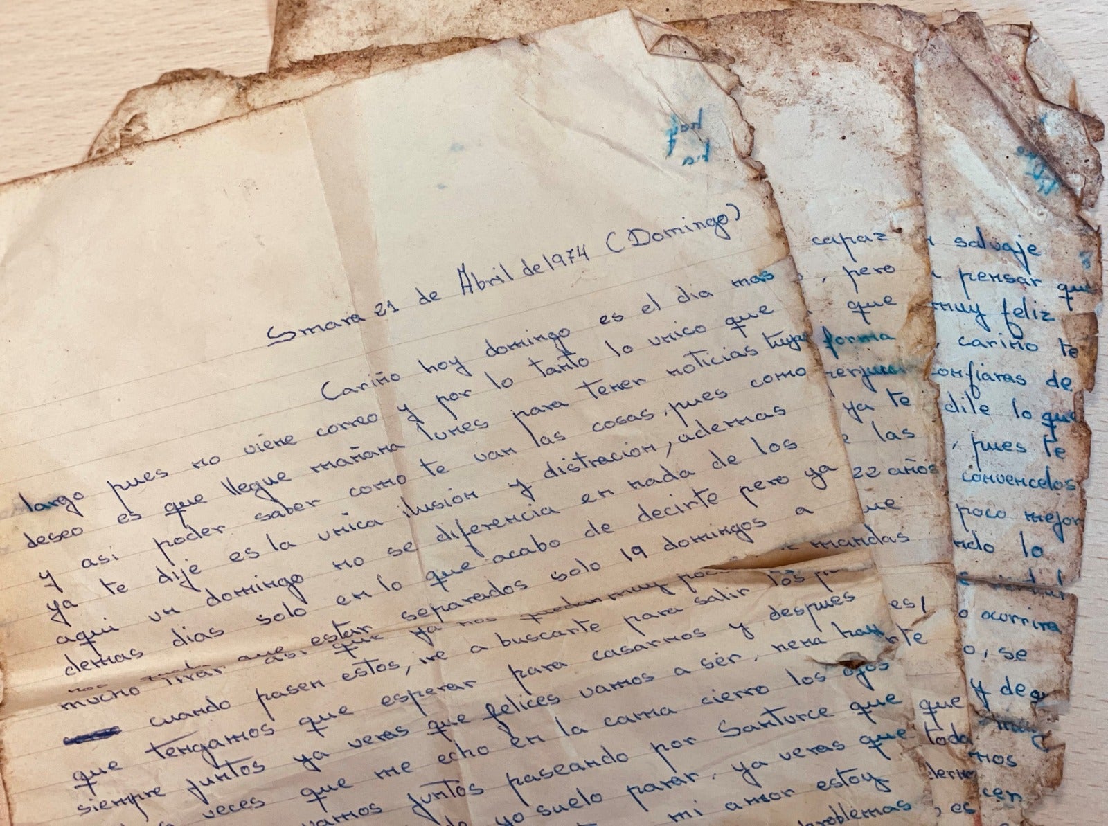 La carta de amor que escribió un soldado a su novia en 1974 La carta de amor que escribió un soldado a su novia en 1974
