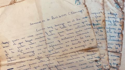 La carta de amor que le escribi&oacute; un soldado a su novia en 1974