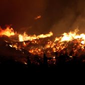 Incendio en una fábrica de compostaje en Paracuellos del Jarama