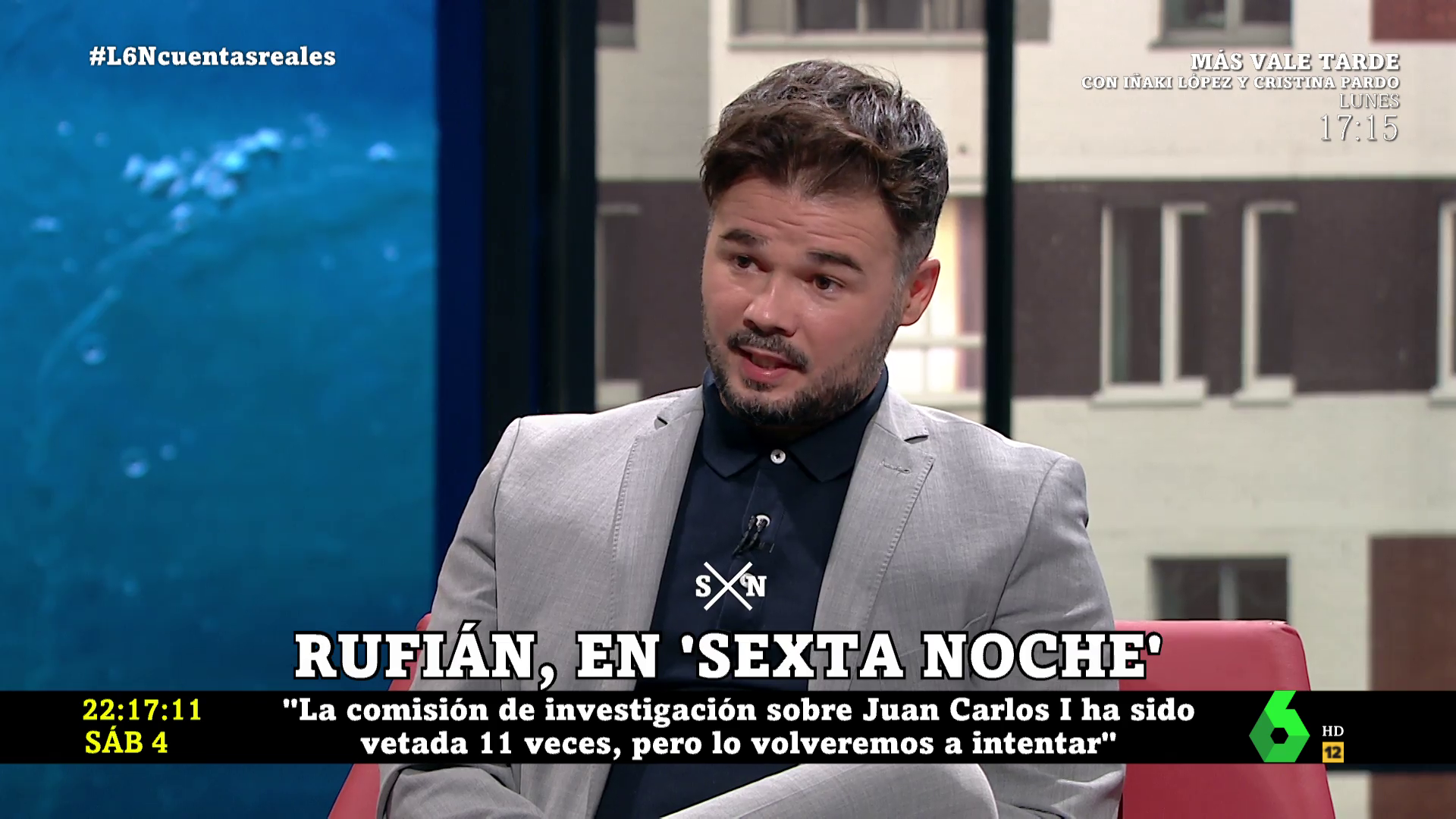 Gabriel Rufián: "Imagino que todos los que durante años se declaraban 'juancarlistas' ahora serán republicanos" Gabriel Rufián: "Imagino que todos los que durante años se declaraban 'juancarlistas' ahora serán republicanos"