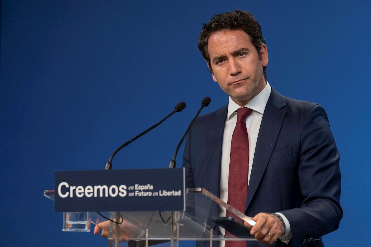 Teodoro García Egea: "Me gustaría que Batet defendiera al Estado de derecho antes que a un diputado que patea policías" Teodoro García Egea: "Me gustaría que Batet defendiera al Estado de derecho antes que a un diputado que patea policías"