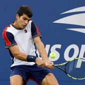 Carlos Alcaraz durante un partido en el US Open Carlos Alcaraz durante un partido en el US Open