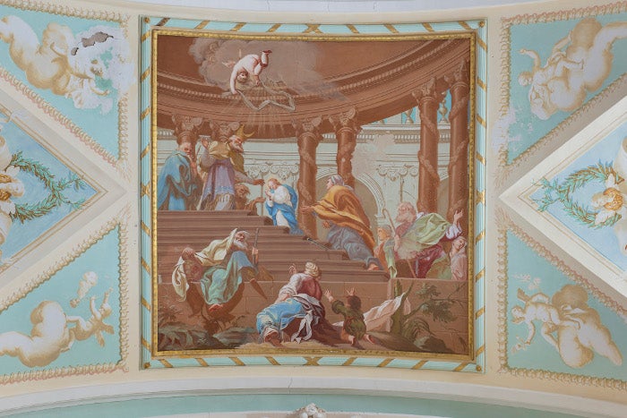 Diez profesionales restaurarán las pinturas murales de la bóveda Diez profesionales restaurarán las pinturas murales de la bóveda