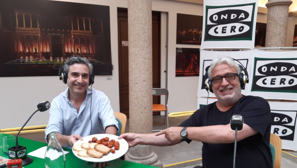 Leo Harlem y Francisco Acedo, de embutidos Farcedo, Badajoz