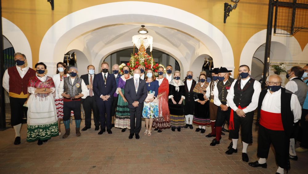 Imagen del acto del traslado de la Virgen 